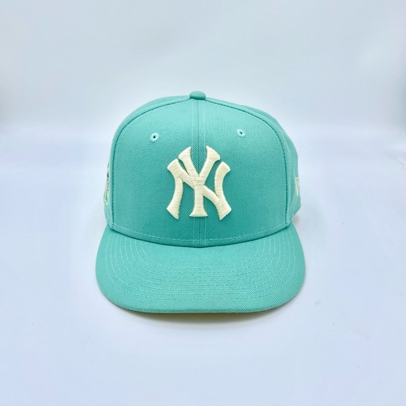 New Era New York Yankees 1977 All Star Patch Mint Green Hat Size 7 5/8 Yellow UV - Picture 4 of 16